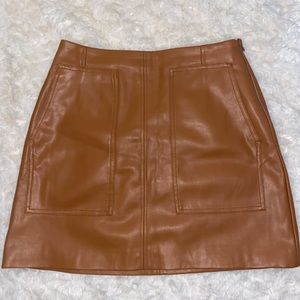 H&M Faux Leather Mini Skirt